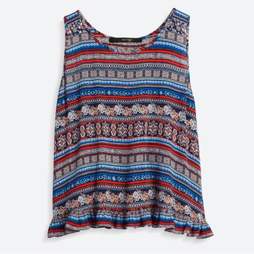 Tank top with draping detain